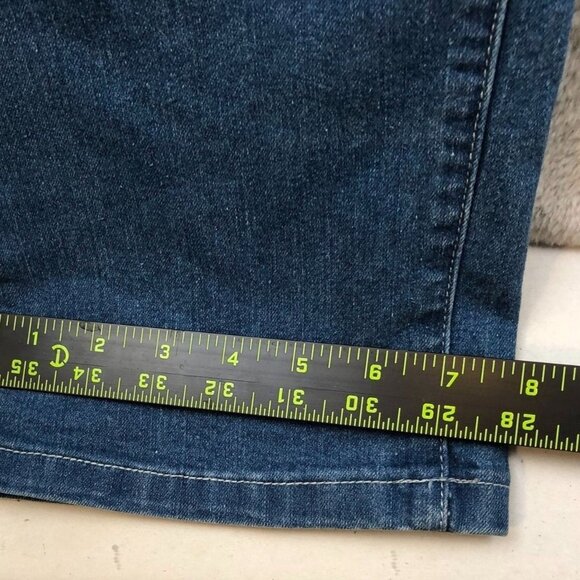 Womens Denim Bib Overalls Large Blue Casual Y2K Straight Leg Classic Cotton - Picture 6 of 11